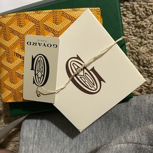 Goyard yellow bifold wallet
